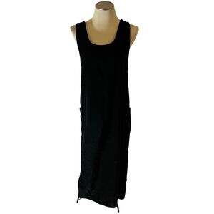 NWT Vtg Y2K 200s Black Velvet Jumper Maxi Dress Plus Sz 2X Witchy Whimsygoth